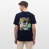 Siegfried, Augen, 1st | Essential, Relaxed Fit Unisex Bio T-Shirt - Navy