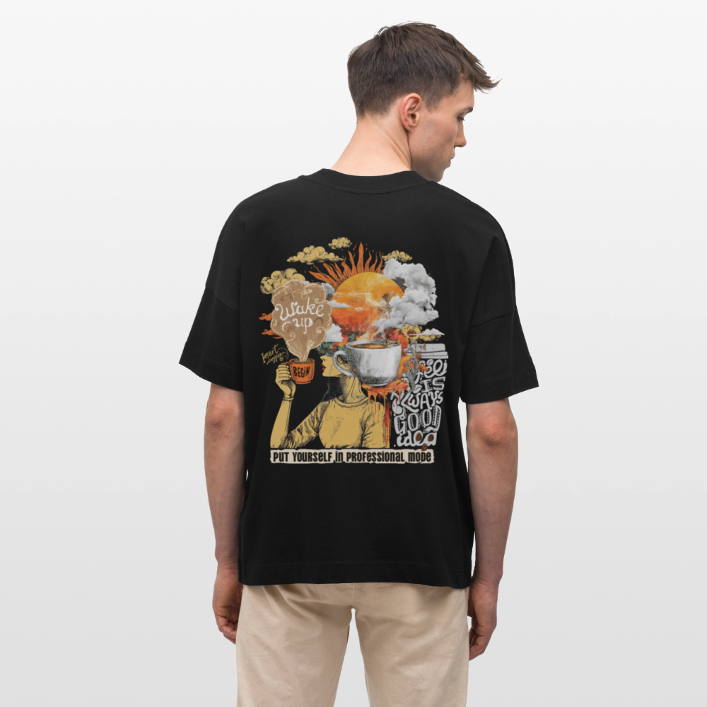 Artema, Kaffee, 1st | Blaster, Oversize Bio T-Shirt, Unisex - Schwarz