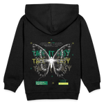 Hesinkar, Schmetterling, 1st | Kinder Hoodie - Schwarz
