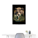 Ghadab, Bär, 1st | Poster 60x90 cm - Weiß