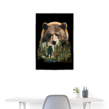Ghadab, Bär, 1st | Poster 60x90 cm - Weiß
