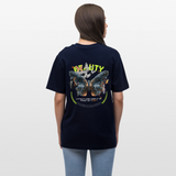 Harith, Schmetterling, 1st | Essential, Relaxed Fit Unisex Bio T-Shirt - Navy