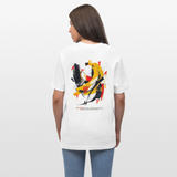 Quasaris, Banane, 1st | Essential, Relaxed Fit Unisex Bio T-Shirt - Weiß