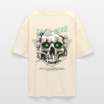 Gliesaron, Totenkopf, 1st | Blaster, Oversize Bio T-Shirt, Unisex - Weißgrau