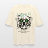 Gliesaron, Totenkopf, 1st | Blaster, Oversize Bio T-Shirt, Unisex - Weißgrau