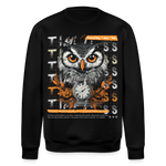 Marid, Eule, 1st | Roller, Unisex Bio-Sweatshirt - Schwarz