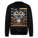 Marid, Eule, 1st | Roller, Unisex Bio-Sweatshirt - Schwarz