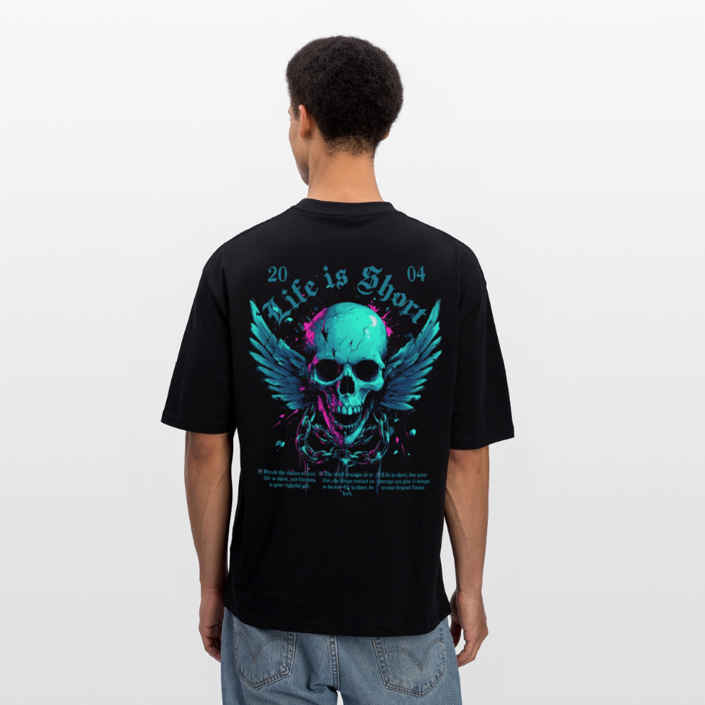 Bishamonten, Totenkopf, 1st | Breezy, Oversized Unisex T-Shirt - Schwarz