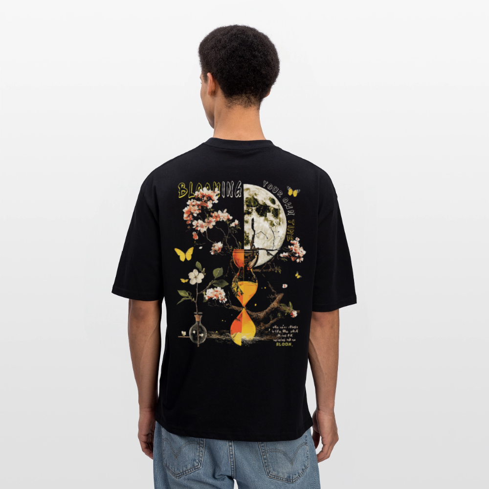 Tsukuyomi, Sanduhr, 1st | Breezy, Oversized Unisex T-Shirt - Schwarz