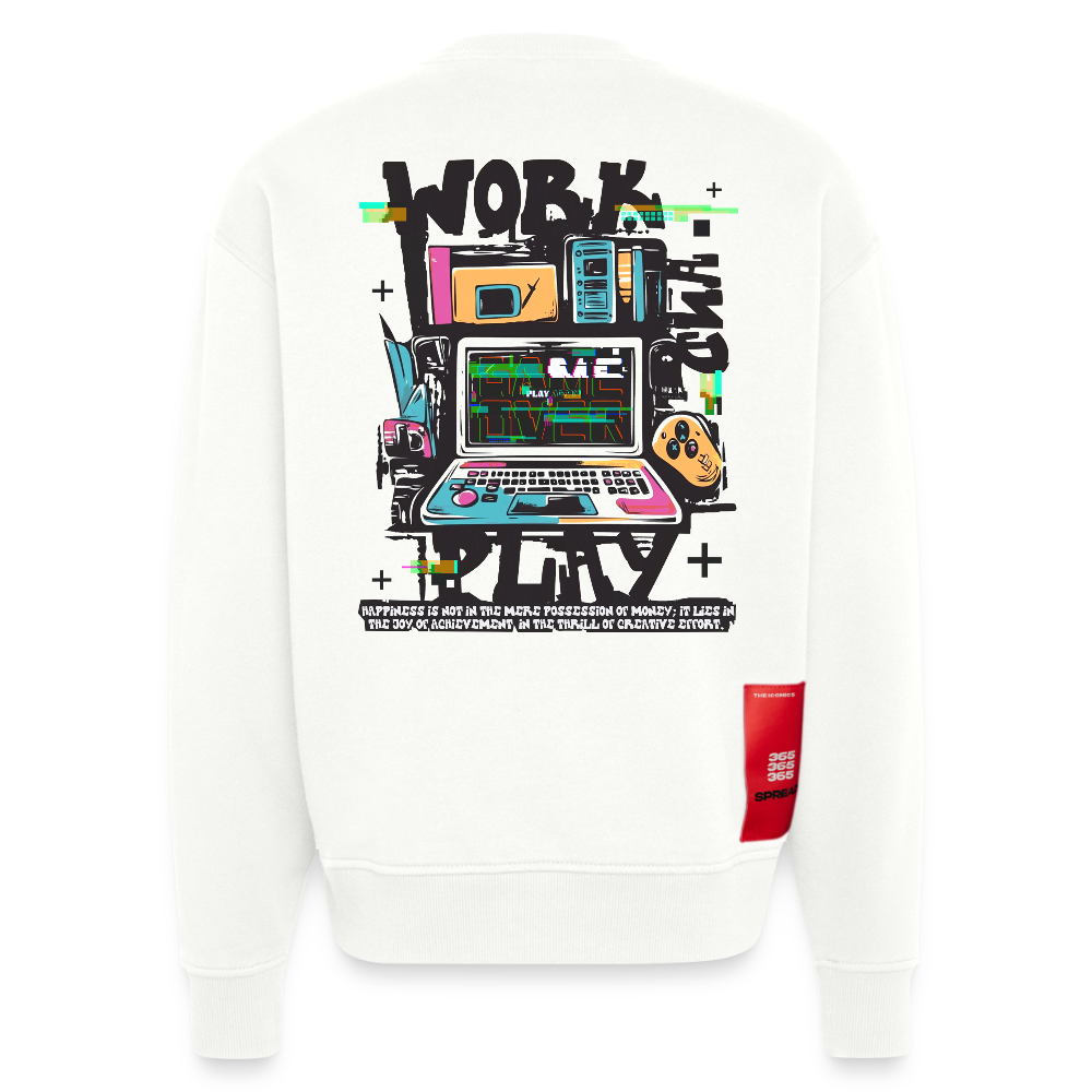 Aetherion, Laptop, 1st | Heavyweight Oversized Bio Sweater, Unisex - OFF WHITE
