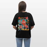 Solvarion2, Stopp, 1st | Blaster, Oversize Bio T-Shirt, Unisex - Schwarz