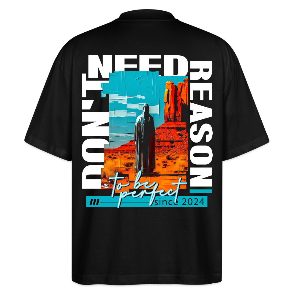 Fuxi, Wüste, 1st | Blaster, Oversize Bio T-Shirt, Unisex - Schwarz