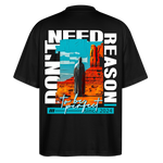 Fuxi, Wüste, 1st | Blaster, Oversize Bio T-Shirt, Unisex - Schwarz