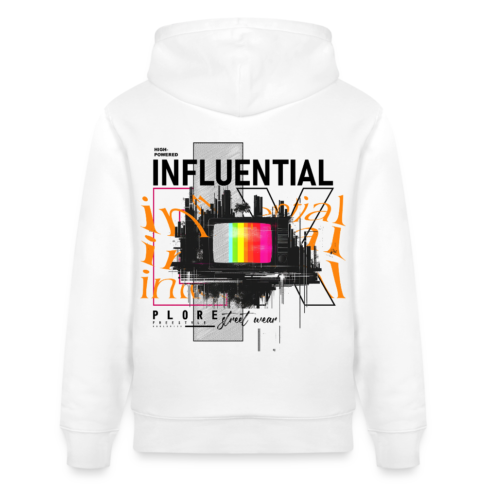 Flamethar, Fernseher, 1st | Cruiser, Unisex Bio-Hoodie - Weiß