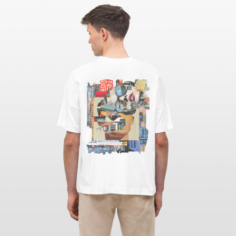 Seraphion, Gesichter, 1st | Blaster, Oversize Bio T-Shirt, Unisex - Weiß