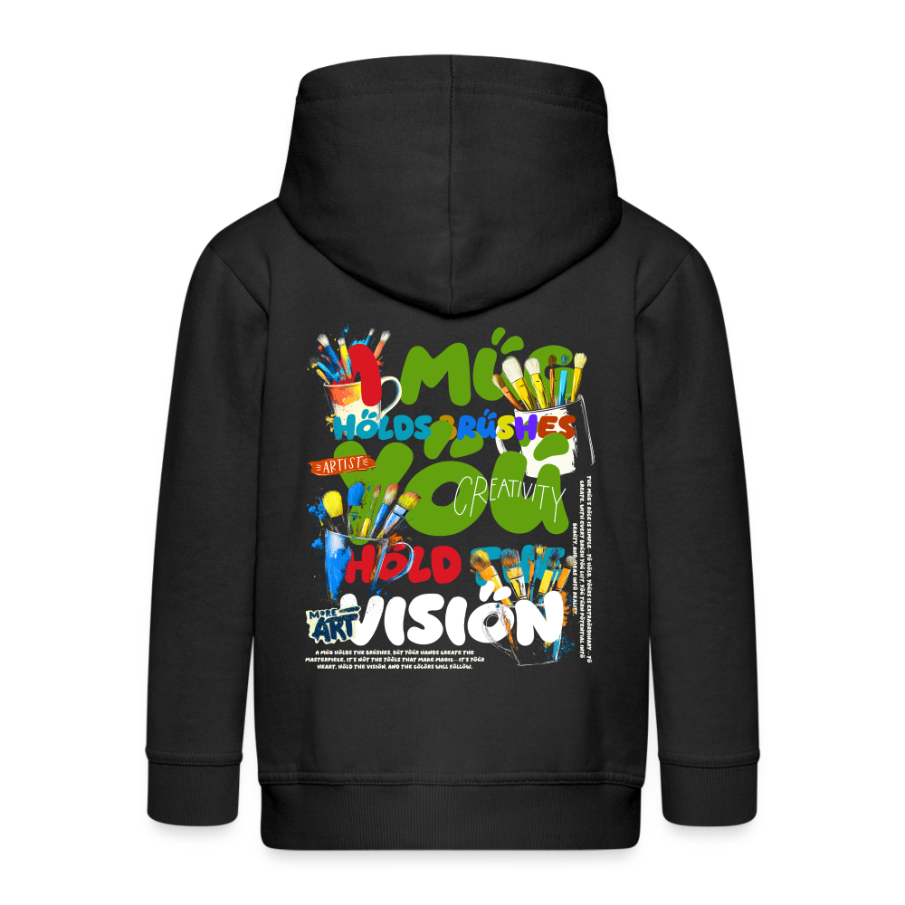 Thesean, Pinsel, 1st | Kinder Zip Hoodie - Schwarz