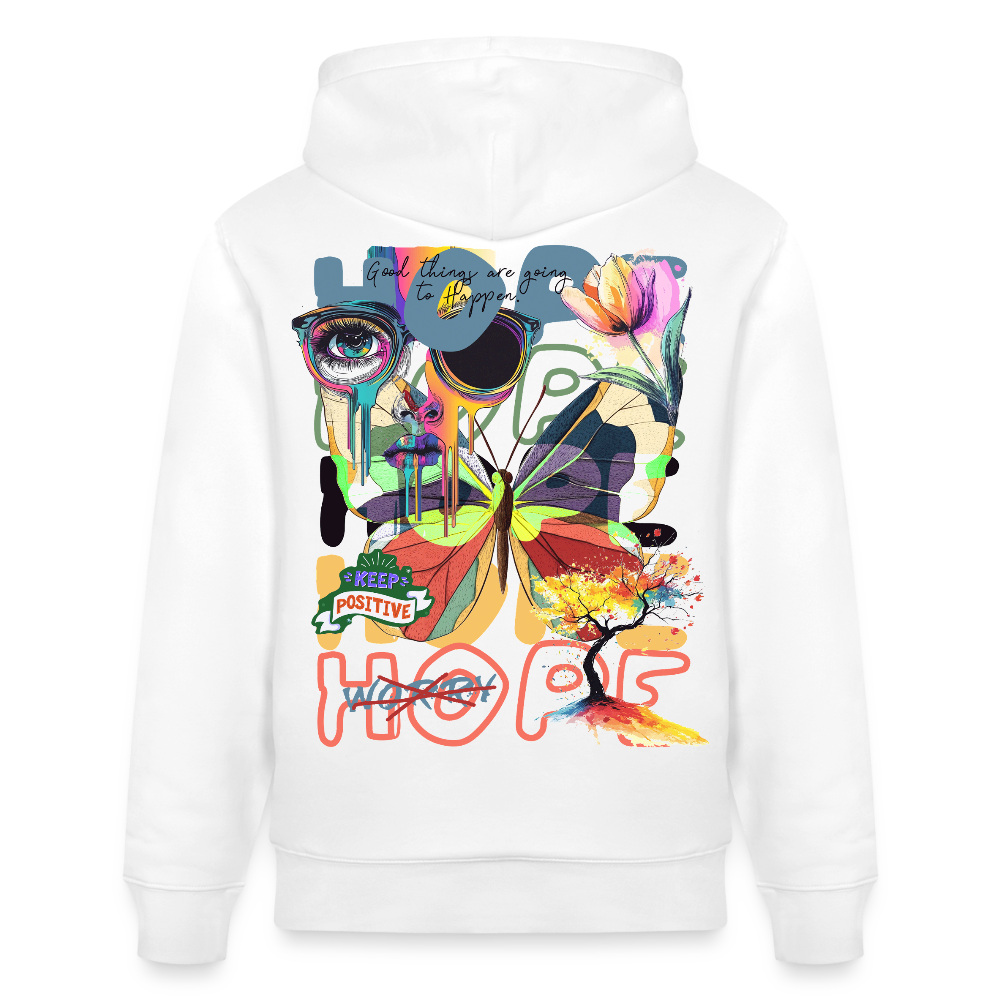 Tenebris, Schmetterling, 1st | Cruiser, Unisex Bio-Hoodie - Weiß