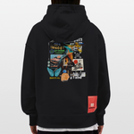 Nüwa, Wandern, 1st | Heavyweight Oversized Bio Hoodie, Unisex - SOLID BLACK