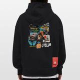 Nüwa, Wandern, 1st | Heavyweight Oversized Bio Hoodie, Unisex - SOLID BLACK