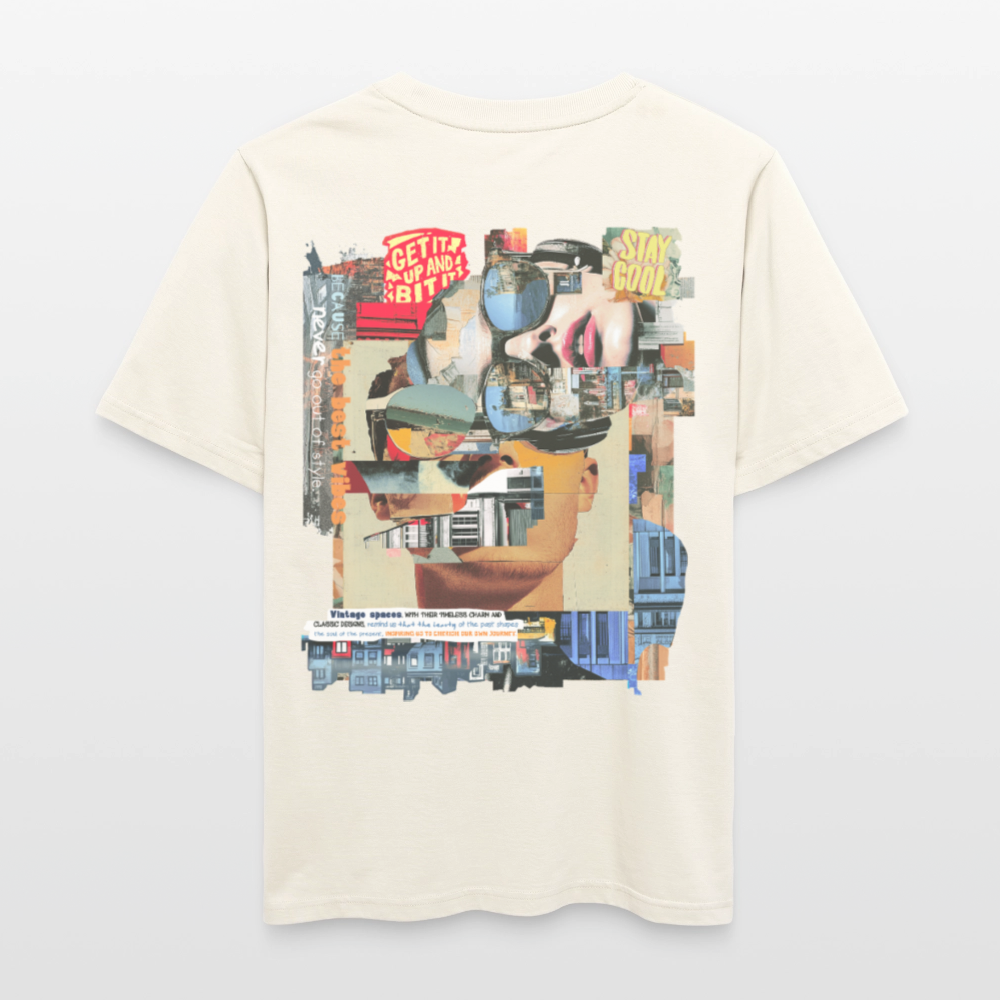 Seraphion, Gesichter, 1st | Essential, Relaxed Fit Unisex Bio T-Shirt - Naturweiß 