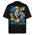 Calveron2, Skelet, 1st | Blaster, Oversize Bio T-Shirt, Unisex - Schwarz