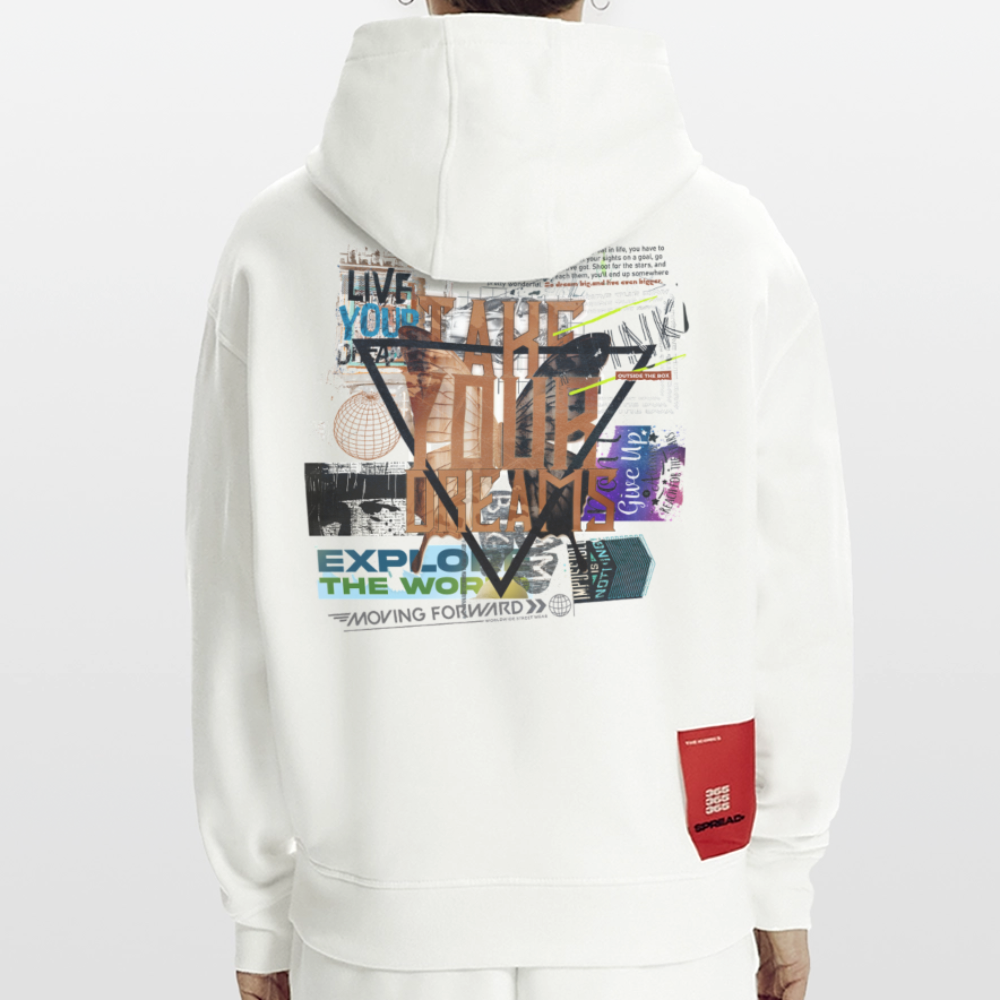 Celestaris, Schmetterling, 1st | Heavyweight Oversized Bio Hoodie, Unisex - OFF WHITE