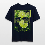 Kali, Limette, 1st | Essential, Relaxed Fit Unisex Bio T-Shirt - Navy