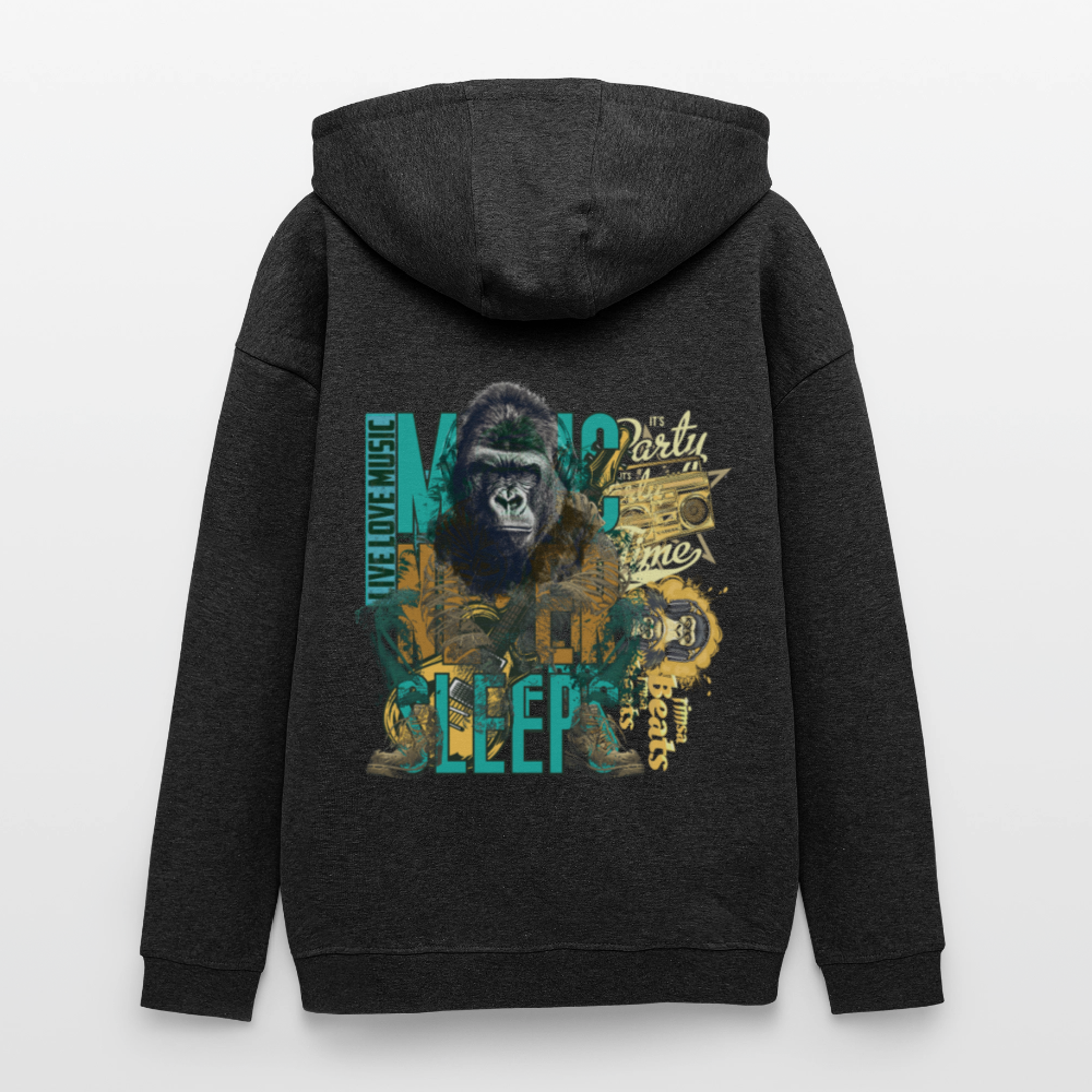 Herakles, Gorilla, 1st | Freshhood, Oversized Unisex Hoodie - Anthrazit
