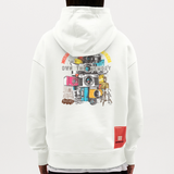 Zarethor, Kamera, 1st | Heavyweight Oversized Bio Hoodie, Unisex - OFF WHITE
