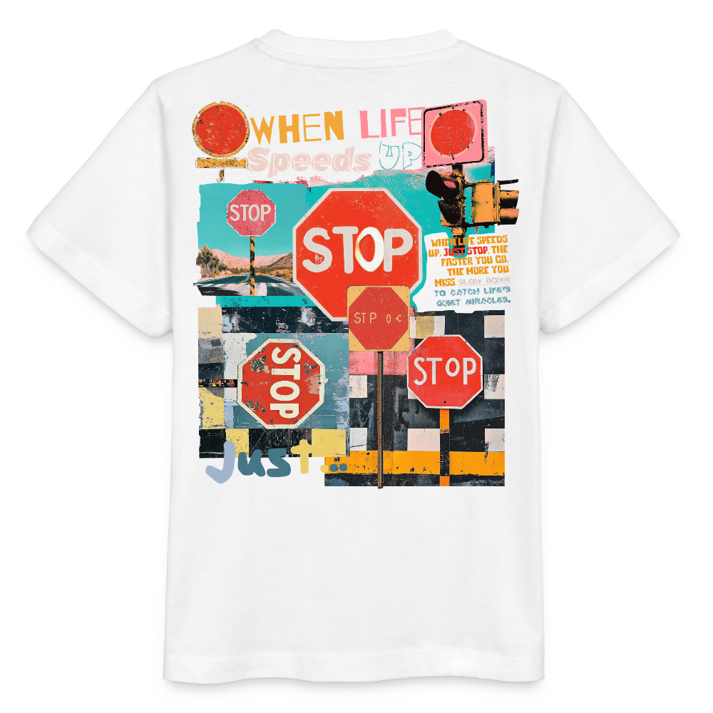 Solvarion, Stopp, 1st | Kinder Bio T-Shirt - Weiß