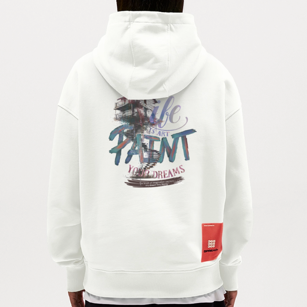 Ignisvar, Haus, 1st | Heavyweight Oversized Bio Hoodie, Unisex - OFF WHITE