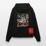 Anankean, Zebrastreifen, 1st | Heavyweight Oversized Bio Hoodie, Unisex - SOLID BLACK