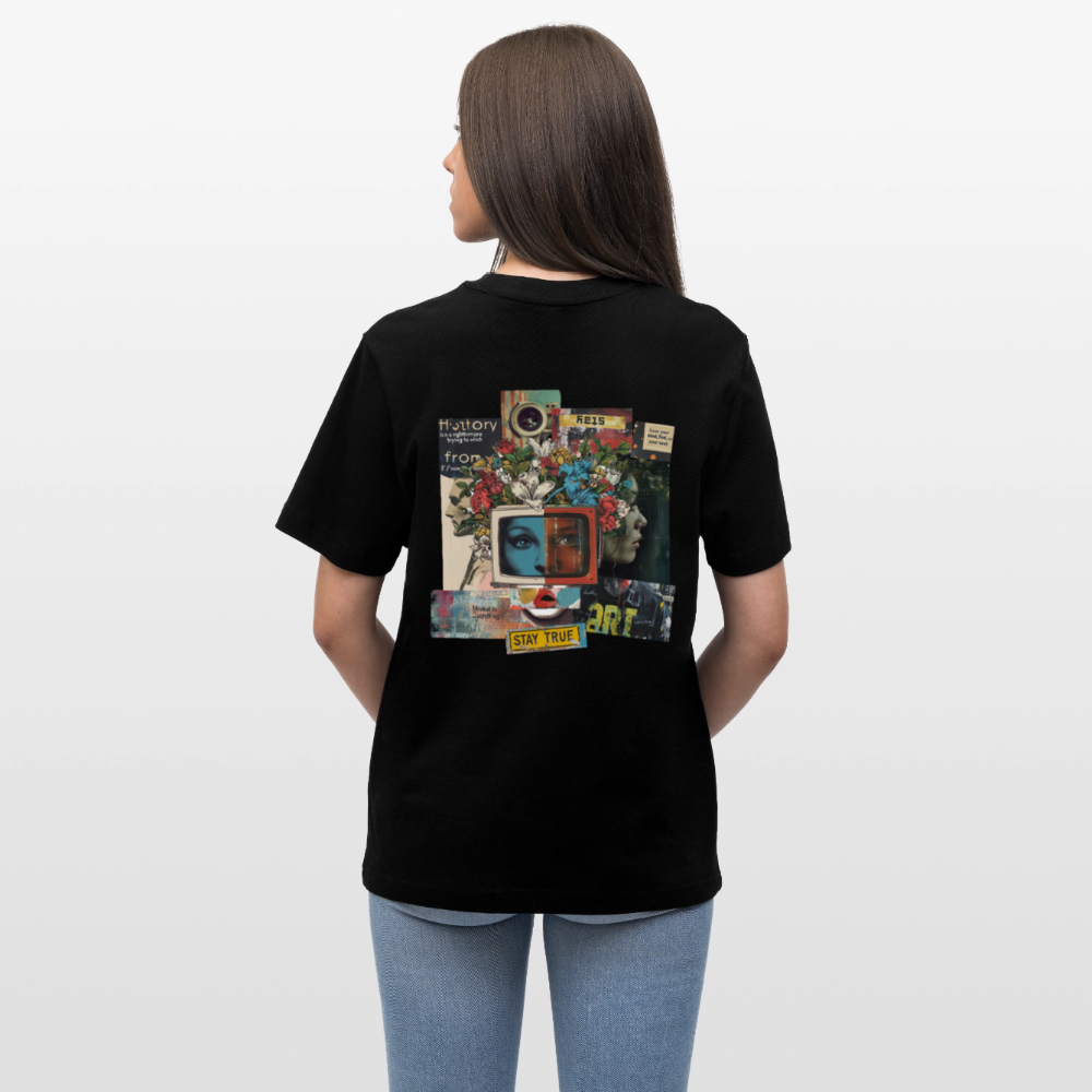 Baranê, Fernseher, 1st | Essential, Relaxed Fit Unisex Bio T-Shirt - Schwarz