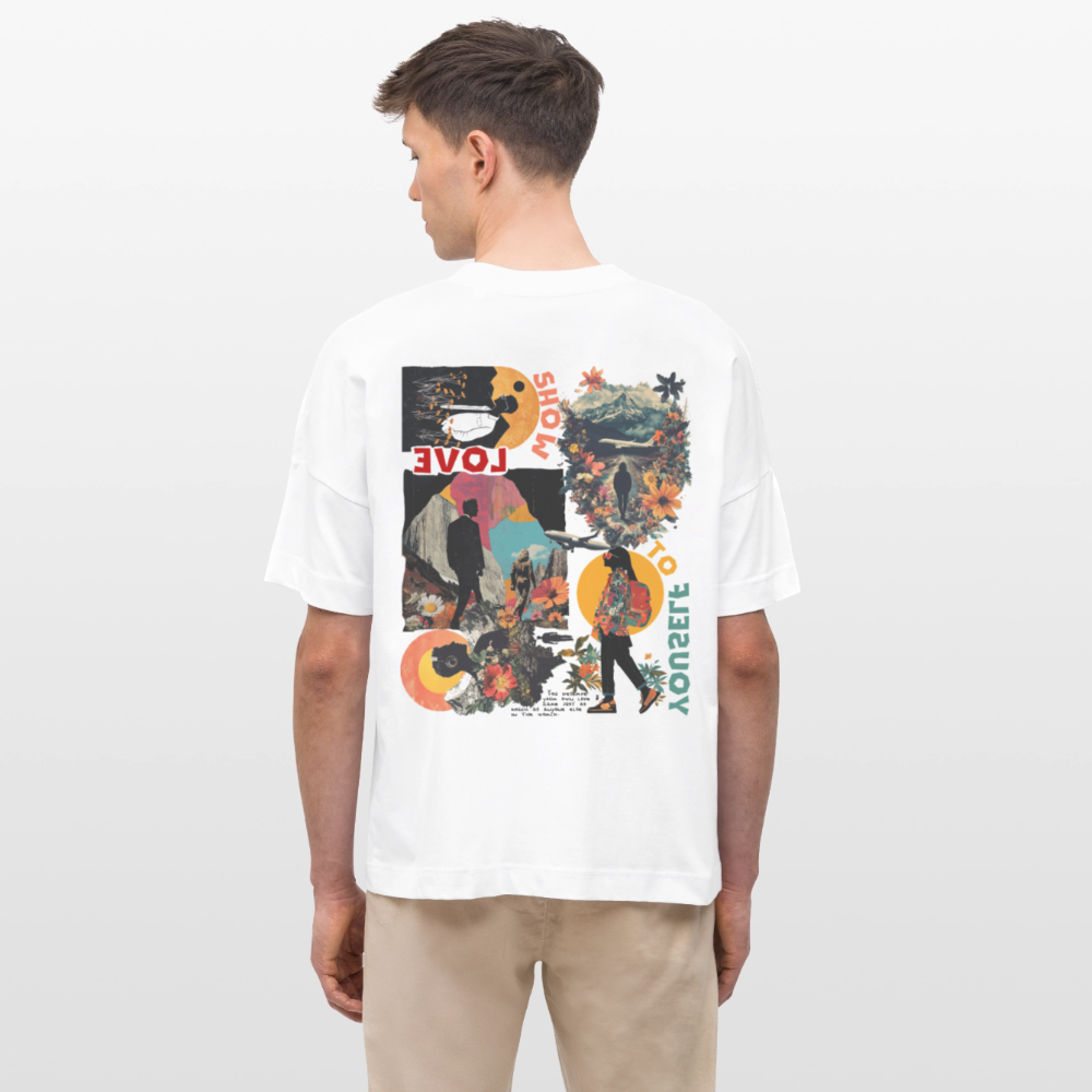 Vaelthorn, Berge, 1st | Blaster, Oversize Bio T-Shirt, Unisex - Weiß