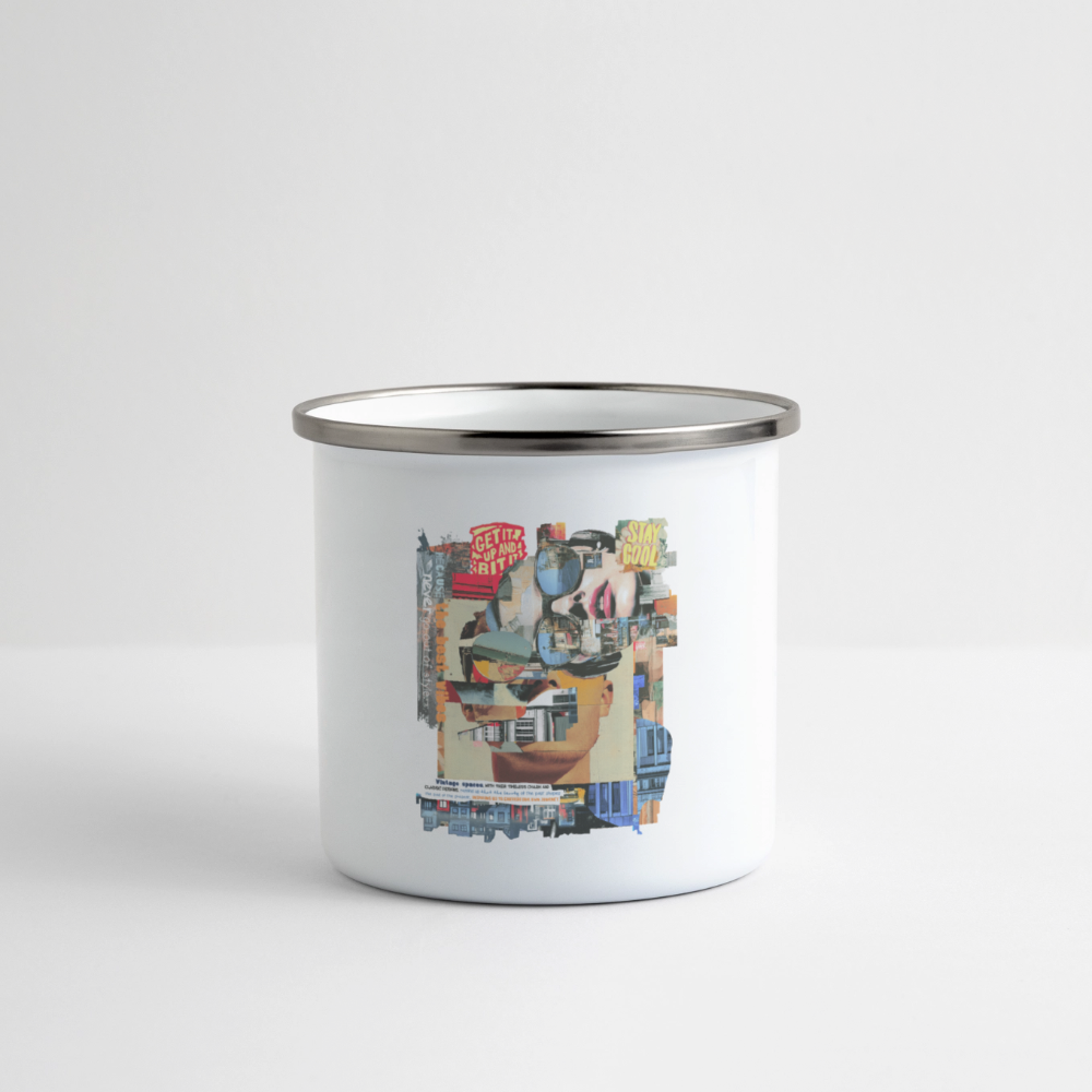 Seraphion, Gesichter, 1st | Emaille-Tasse - Weiß