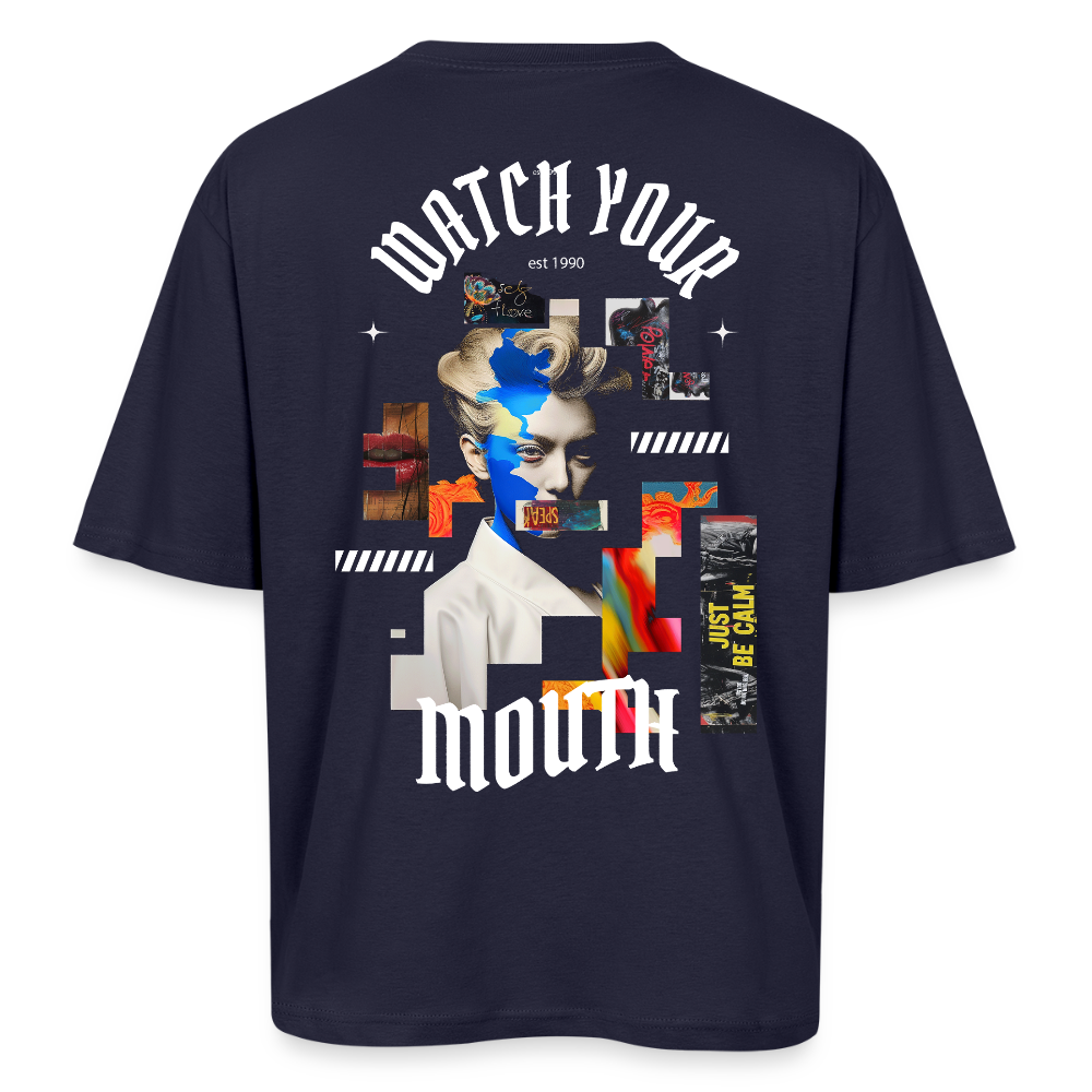Dewrês, Frau, 1st | Breezy, Oversized Unisex T-Shirt - Navy
