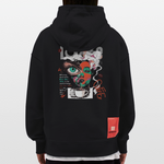 Zalzalak, Kaffee, 1st | Heavyweight Oversized Bio Hoodie, Unisex - SOLID BLACK