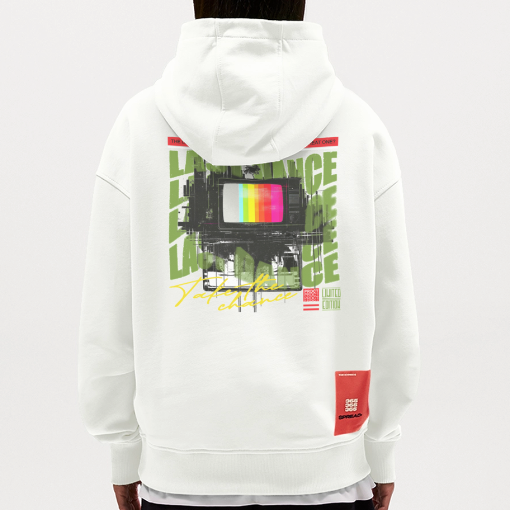 Oblivionis, Fernseher, 1st | Heavyweight Oversized Bio Hoodie, Unisex - OFF WHITE