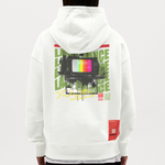 Oblivionis, Fernseher, 1st | Heavyweight Oversized Bio Hoodie, Unisex - OFF WHITE
