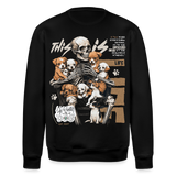 Tezcatlipoca , Hunde & Skelet, 1st | Roller, Unisex Bio-Sweatshirt - Schwarz