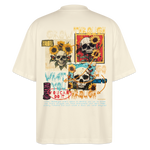 Odysseus2, Totenköpfe, 1st | Blaster, Oversize Bio T-Shirt, Unisex - Weißgrau