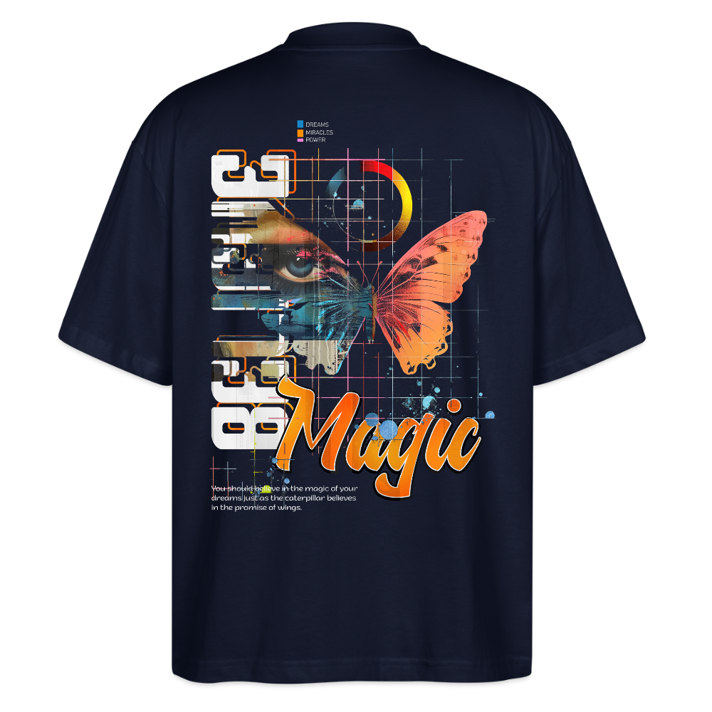 Derdiyok, Schmetterling, 1st | Blaster, Oversize Bio T-Shirt, Unisex - Navy