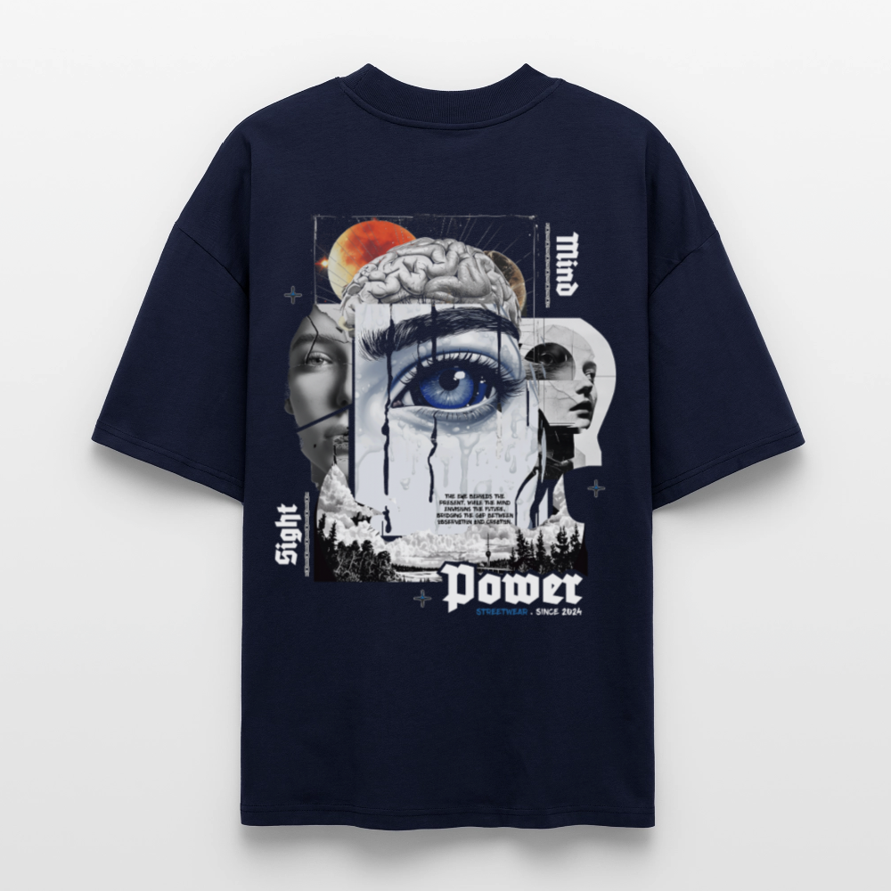 Yuanshi, Auge, 1st | Blaster, Oversize Bio T-Shirt, Unisex - Navy
