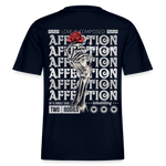 Zeusun, Rose, 1st | Essential, Relaxed Fit Unisex Bio T-Shirt - Navy