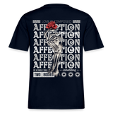 Zeusun, Rose, 1st | Essential, Relaxed Fit Unisex Bio T-Shirt - Navy