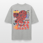 Orvandir, Herz, 1st | Blaster, Oversize Bio T-Shirt, Unisex - Grau meliert
