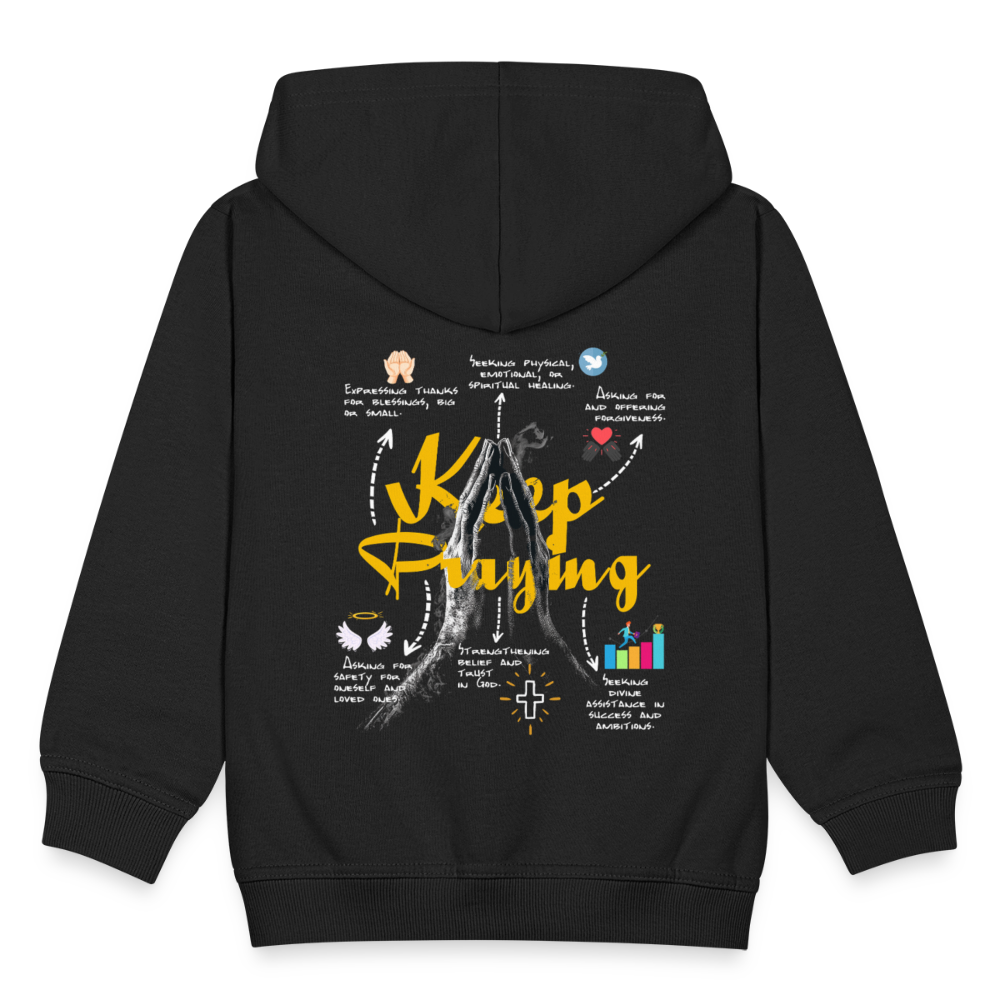 Maian, Beten, 1st | Kinder Zip Hoodie - Schwarz