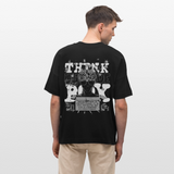 Nyxan, Gehirn, 1st | Blaster, Oversize Bio T-Shirt, Unisex - Schwarz