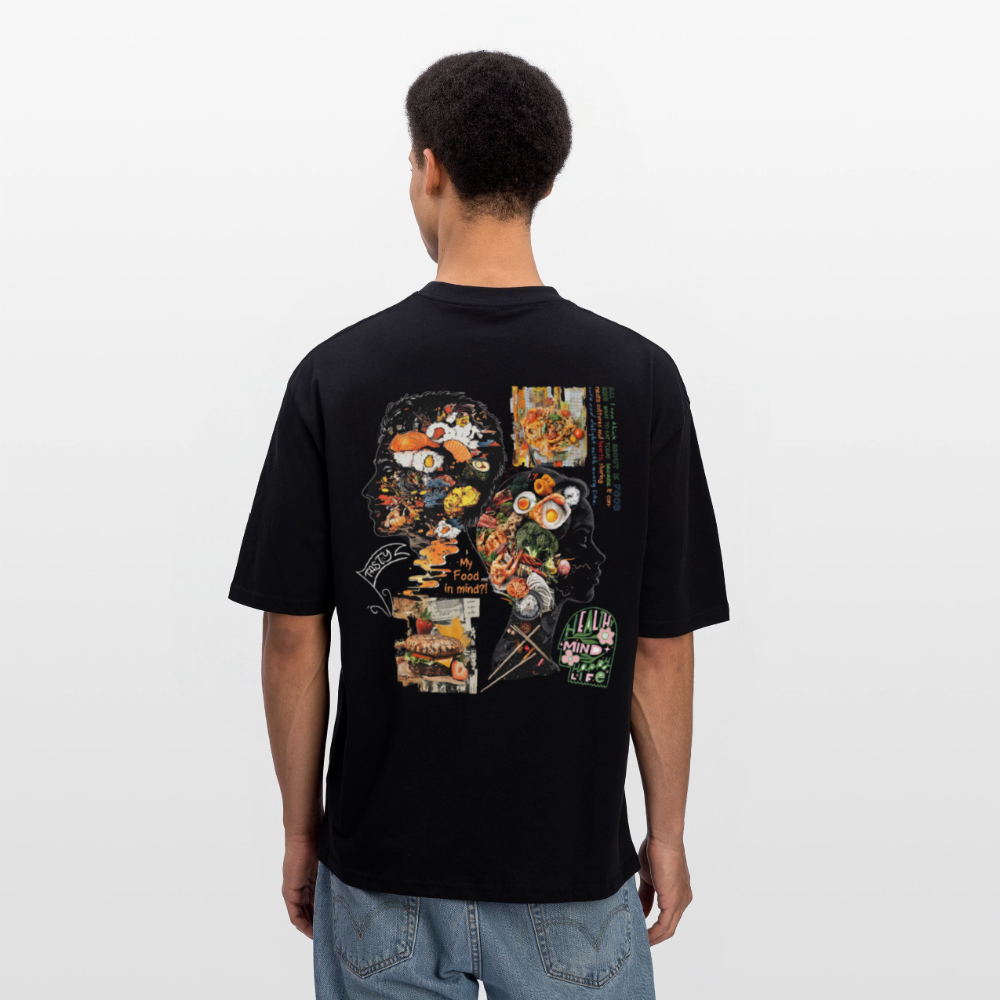 Atalantan, Essen, 1st | Breezy, Oversized Unisex T-Shirt - Schwarz