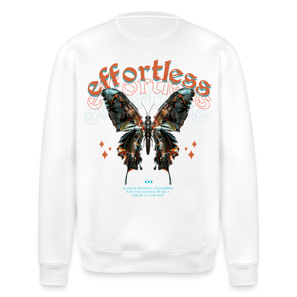 Galaxion, Schmetterling, 1st | Roller, Unisex Bio-Sweatshirt - Weiß